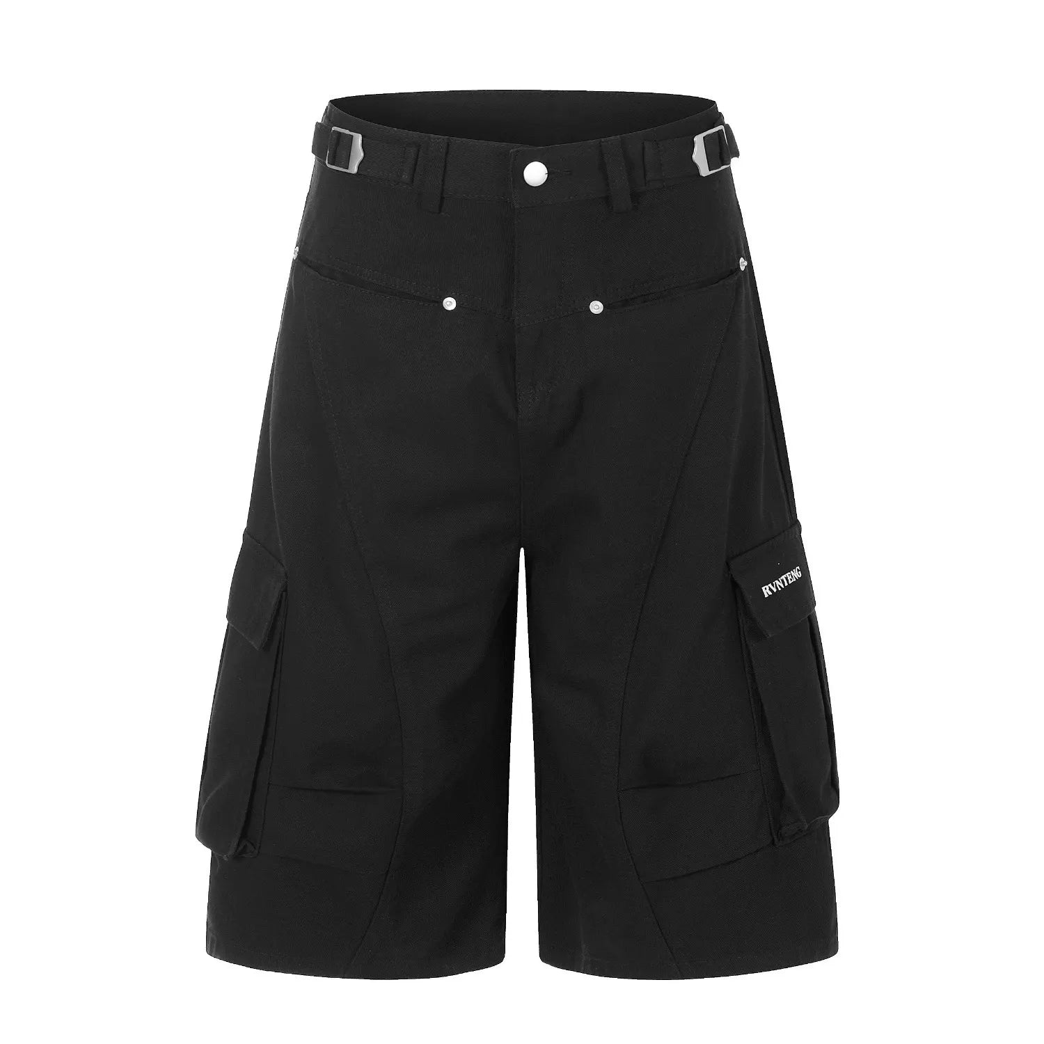 High Waist Loose Cargo Cropped Straight Pants