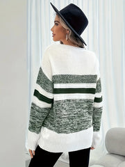 striped mixed-wool sweater pullover