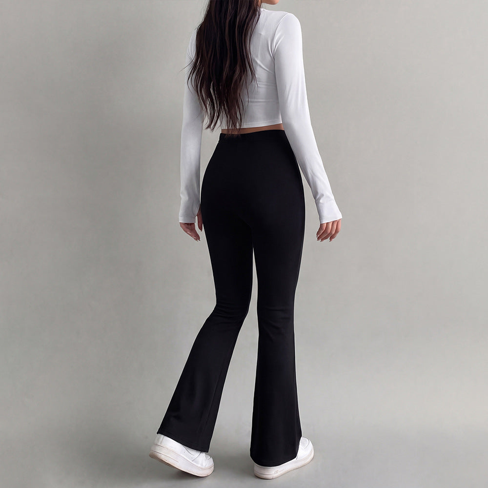 High-Waisted Flare Leg Pants