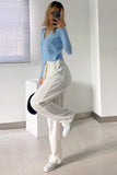 Drawstring Waist Straight Leg Sports Pants