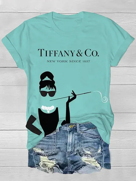 Halloween Skull Face Print Crew Neck Short Sleeve T‑Shirt