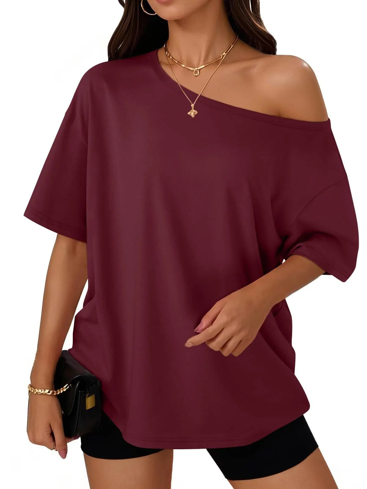 Off-Shoulder Oversized T-Shirt