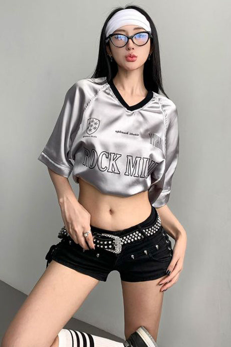Casual Letter Baggy Top Tee
