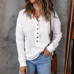 Waffle Knit Henley Top