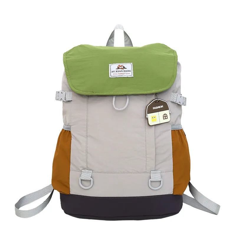 Student Teen Unisex Flip Top Nylon Youth Campus Backpack