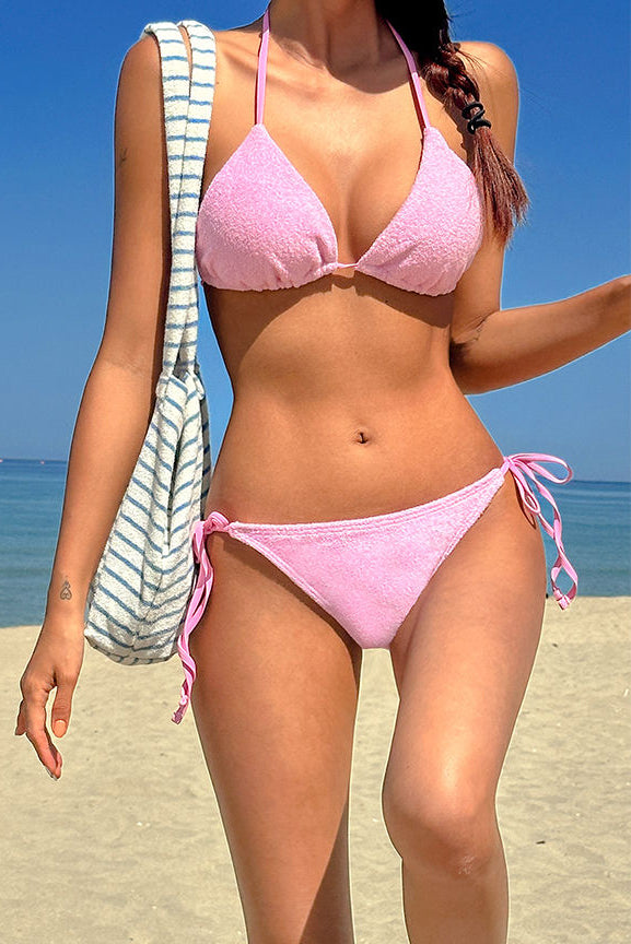Halter Strappy Bikini Swimsuit Swimwear