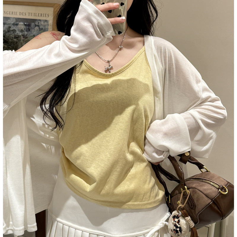 Loose-Fit Snowflake Cotton Camisole