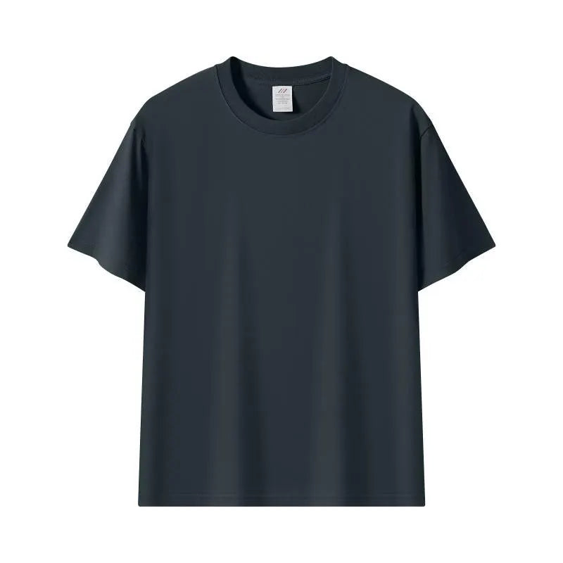 Basic Solid Crew Neck Loose Short Sleeve T-Shirt