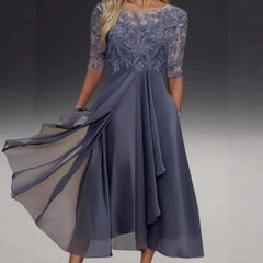 Lace Chiffon Evening Party Dress