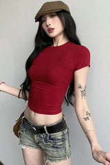 Short Sleeve Crop Top Tee