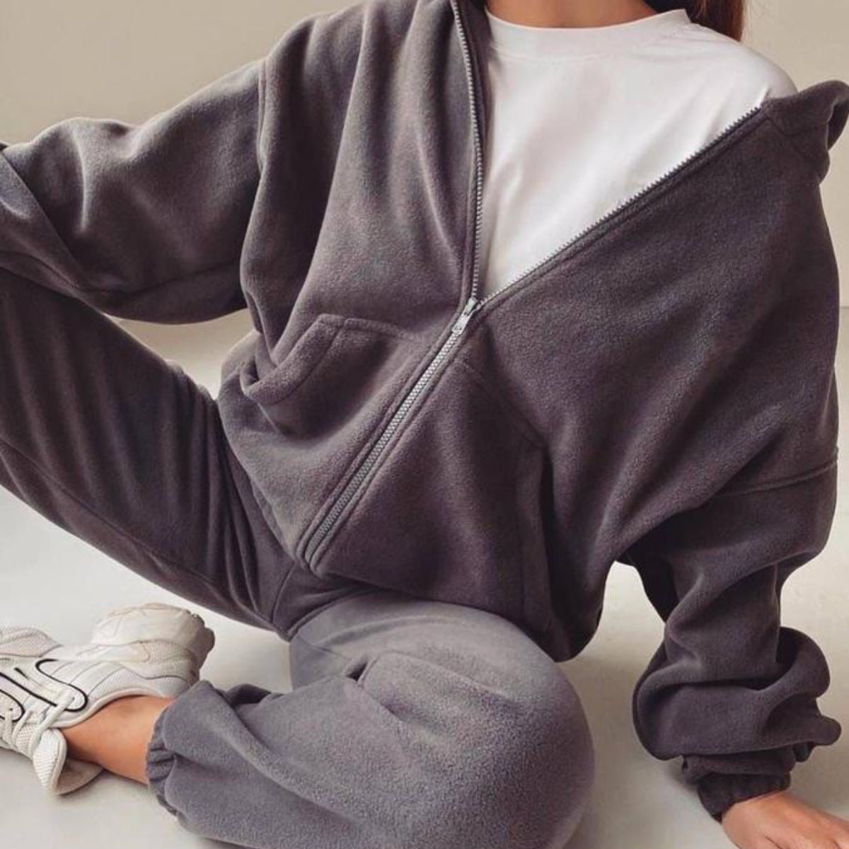 Blue Zip-Up Hoodie & Jogger Pants Set