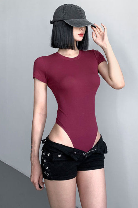 Short Sleeve Tight Bodysuit