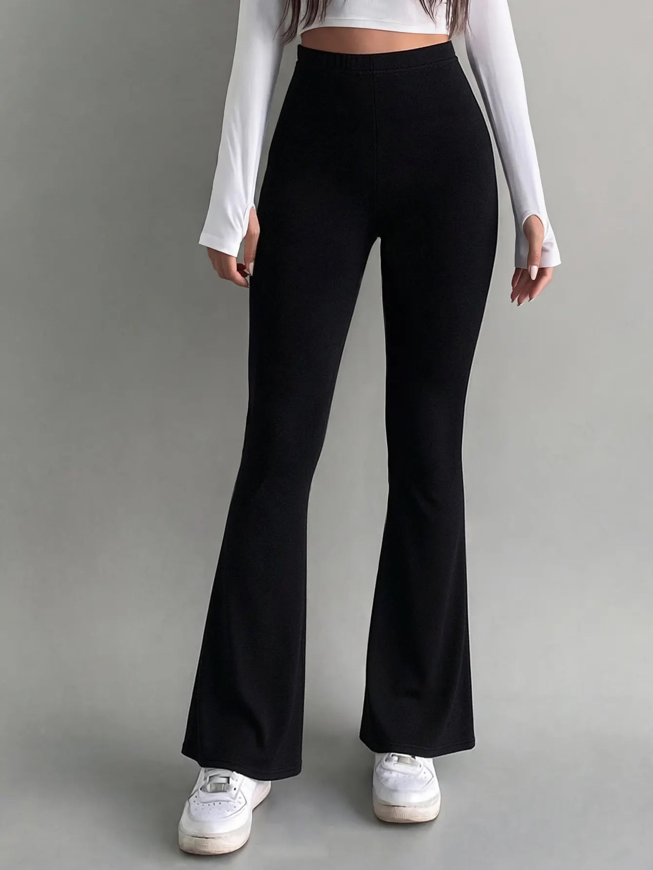 High-Waisted Flare Leg Pants