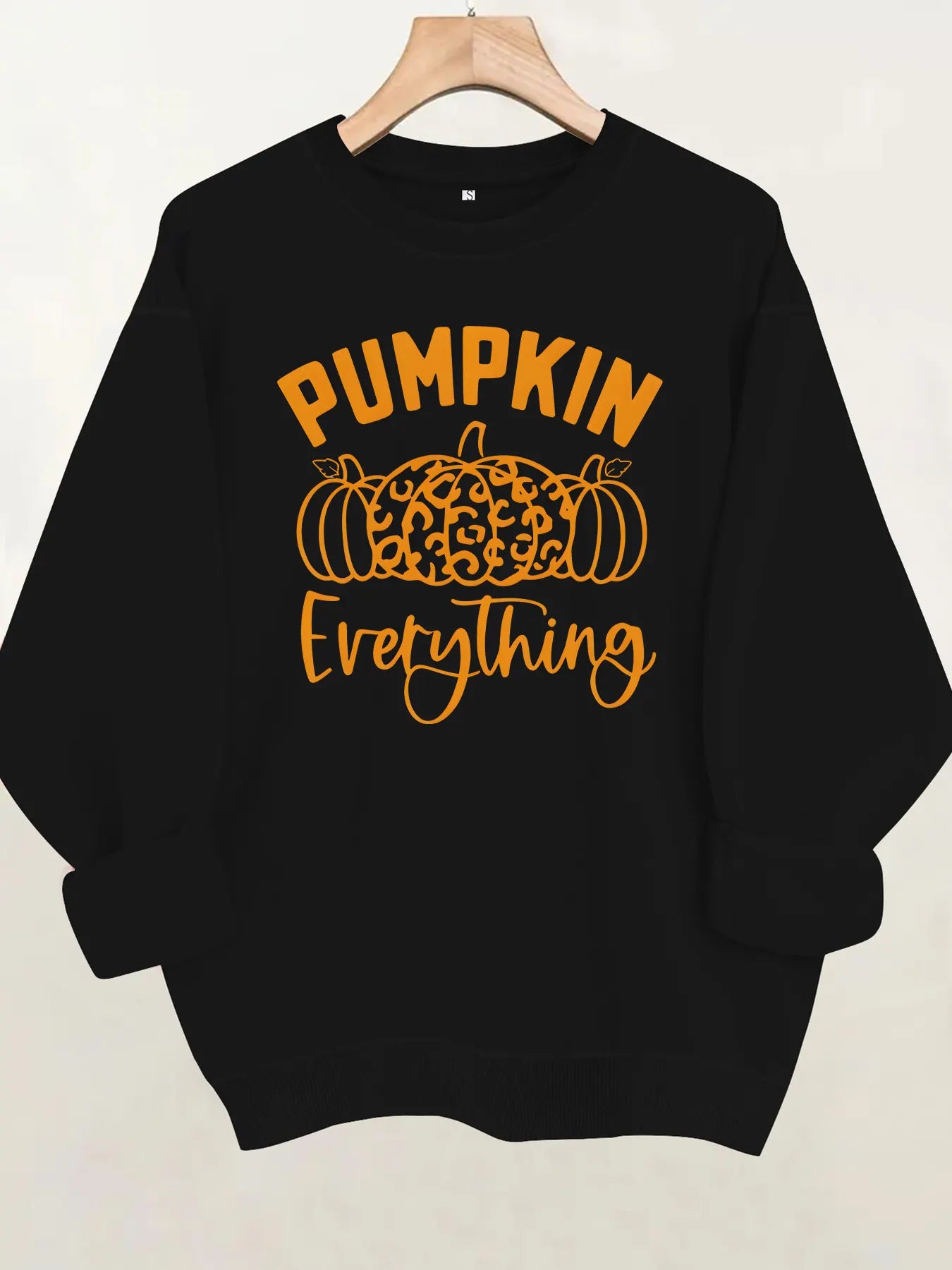 Halloween Pumpkin Letter Graphic Sweatshirt