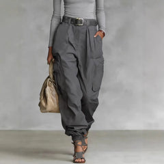 High Waist Multi Pocket Cargo Jogger Pants