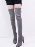 Thigh High Faux Suede Stiletto Boots