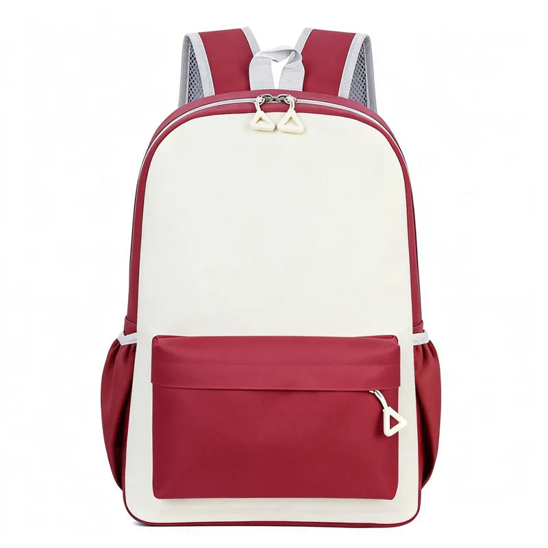 School Backpack Student Teen Kids Color Block Ultra Light Kids School Bag