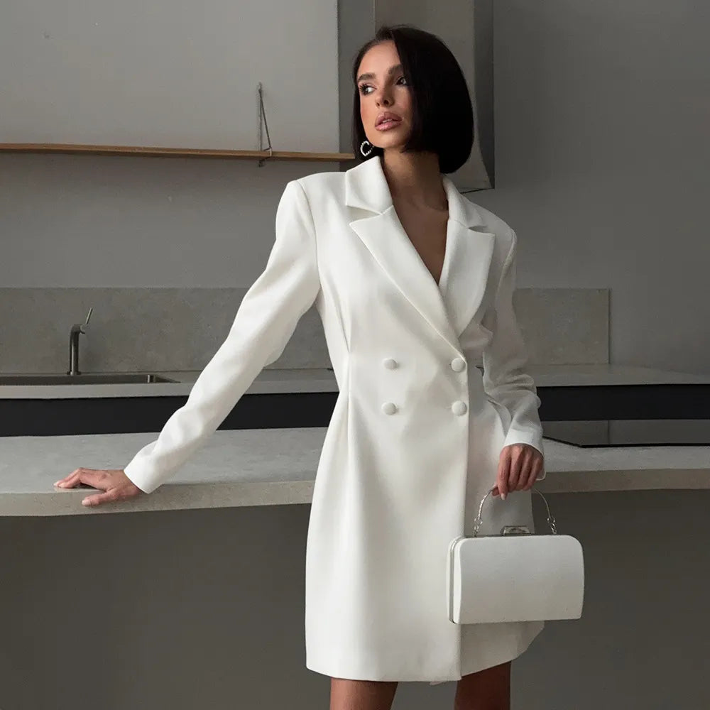 Double Breasted Blazer Mini Dress