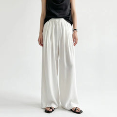 High Waist Drawstring Loose Wide Leg Casual Pants