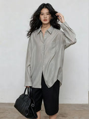 Oversized Collared Button Down Shirt