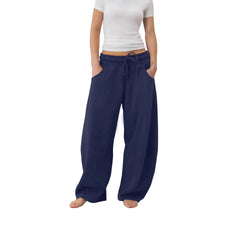 Mid Waist Drawstring Loose Sweatpants