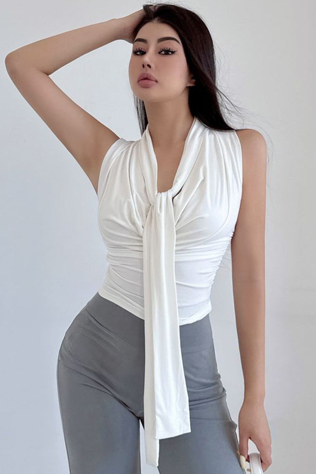 Ruffle Sleeveless Top