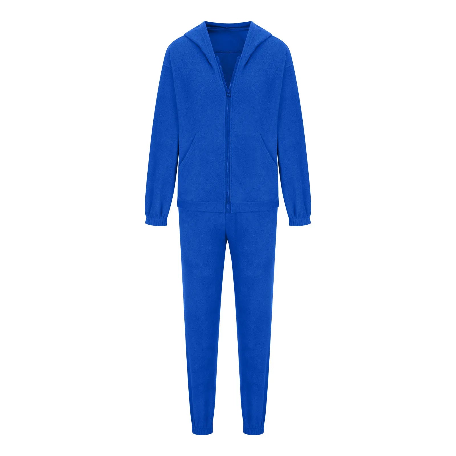 Blue Zip-Up Hoodie & Jogger Pants Set