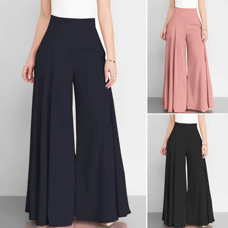 High Waisted Flowy Wide Leg Pants