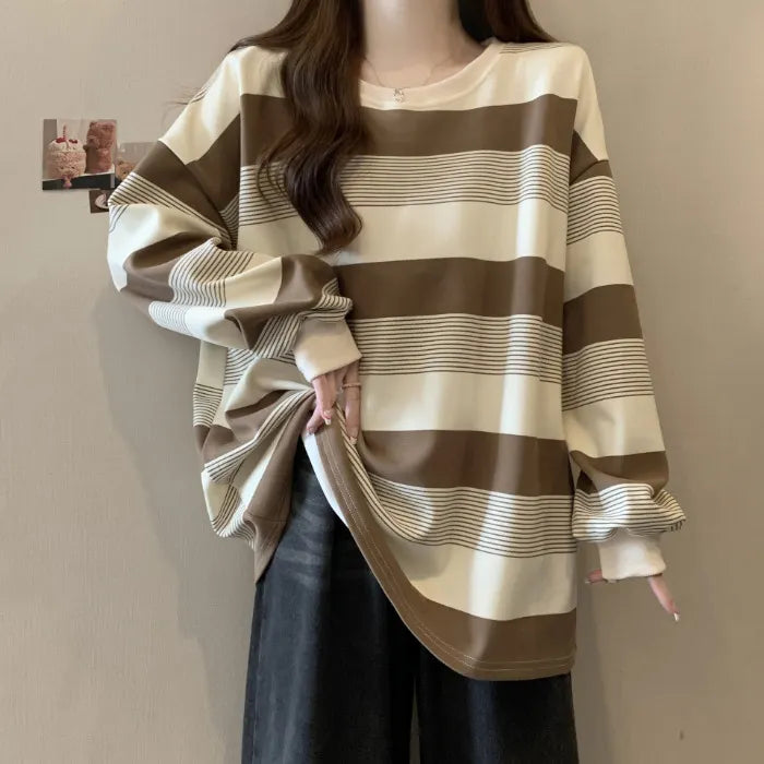 Oversized Striped Sweatshirt