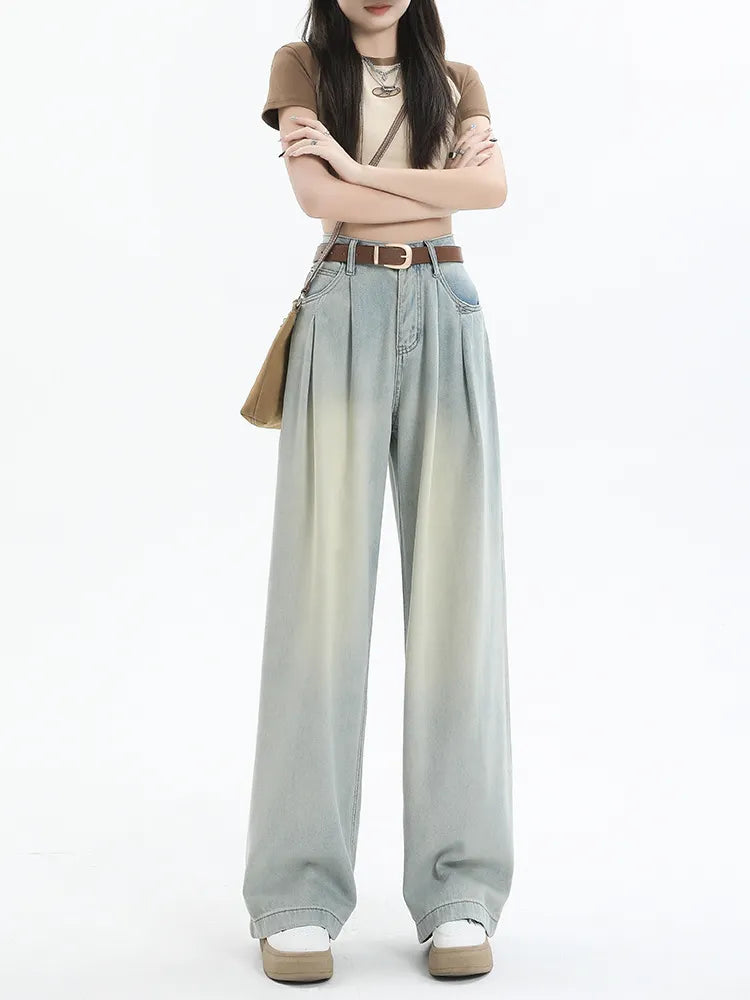 High Waist Wide Leg Jeans,