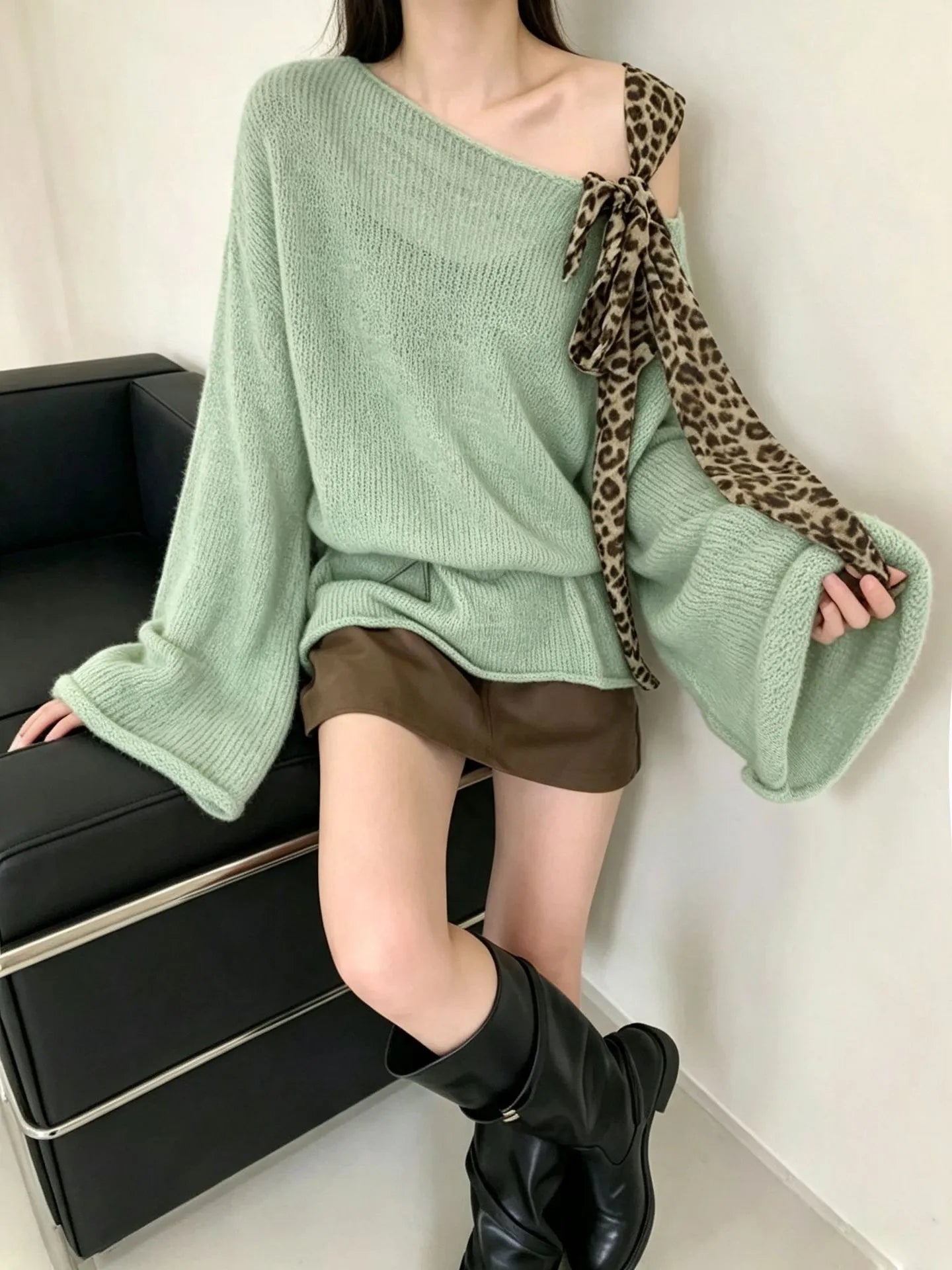 Long Sleeve Loose Oversized Casual Knitted Top