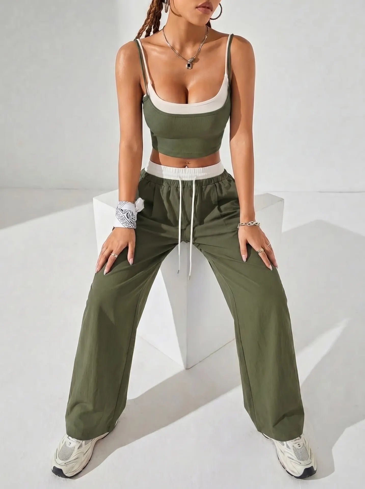 2 Piece Cami Top & Jogger Pants Set