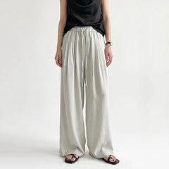 High Waist Drawstring Loose Wide Leg Casual Pants