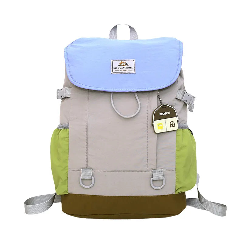 Student Teen Unisex Flip Top Nylon Youth Campus Backpack