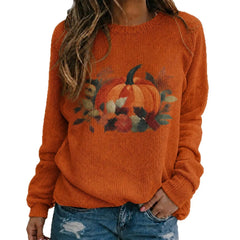 Halloween Ghost Pumpkin Crew Neck Sweater