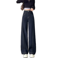 High Waist Wide Leg Denim Jeans
