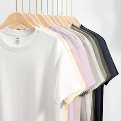 Basic Solid Crew Neck Loose Short Sleeve T-Shirt