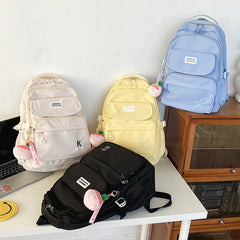 Back To School Backpack, School Backpack Student Teen Girls Solid Ultra-light Nylon Kids School Bag