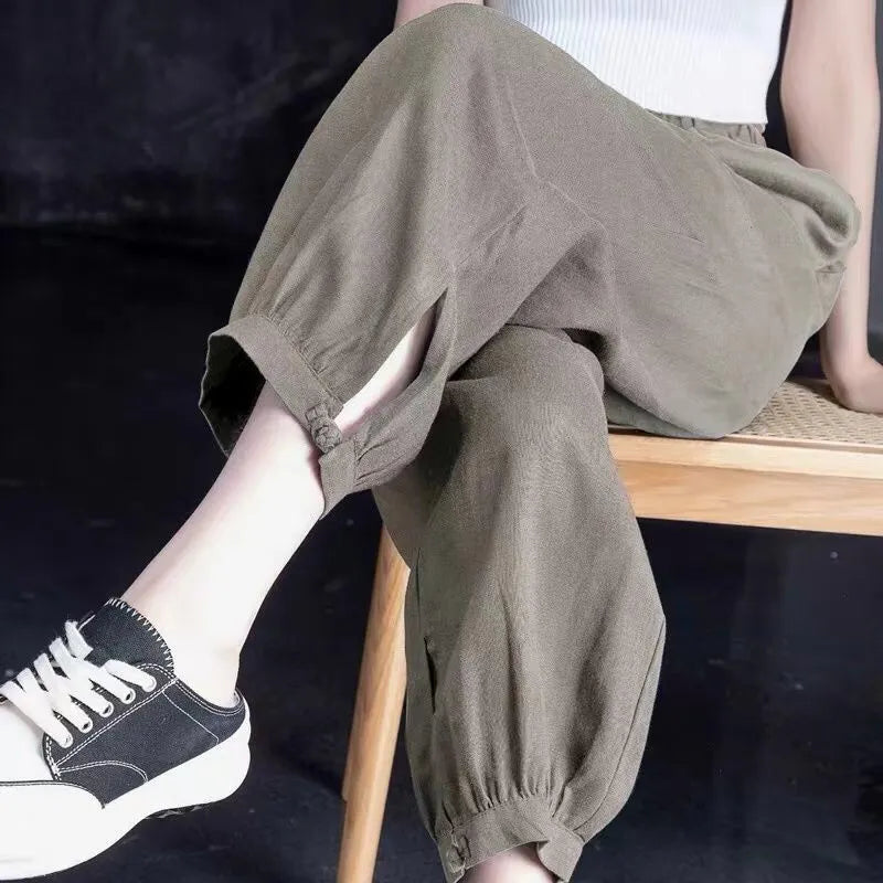 Loose Harem Cropped Casual Pants