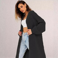 Oversized Ribbed Long Knit Cardigan for Open Front Maxi Sweater Jacket