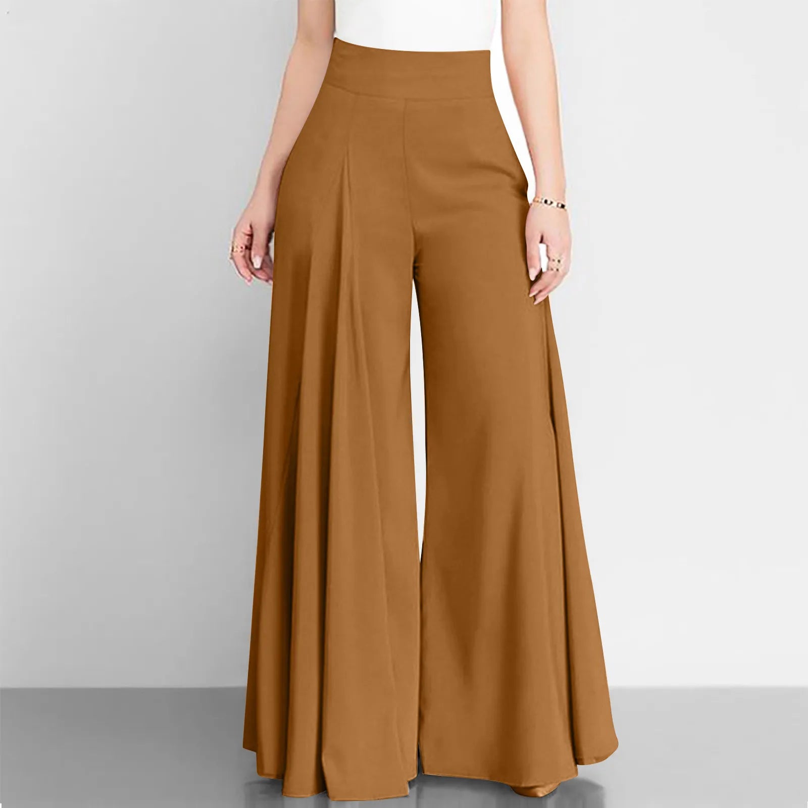 High Waisted Flowy Wide Leg Pants