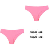 2PCS/Set Panties For Seamless Panty Set Solid Invisible Underwear Low Waist Briefs Underpant Lingerie