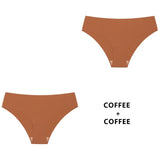 2PCS/Set Panties For Seamless Panty Set Solid Invisible Underwear Low Waist Briefs Underpant Lingerie