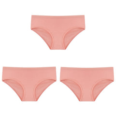 3PCS/Set Panties Underwear Solid Color Briefs Low-Rise Soft Panty Underpants Female Lingerie