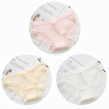 3pcs Lace Panties Underwear Seamless Cute Bow Briefs Soft Comfort Lingerie Female Underpant
