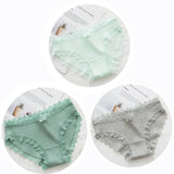 3pcs Lace Panties Underwear Seamless Cute Bow Briefs Soft Comfort Lingerie Female Underpant