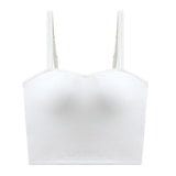 Female Push Up Bras Double Strap Crop Wirefree Brassiere Seamless Underwear With Built In Bra