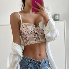 French Embroidery Lingerie Sets Lace Flower Underwear