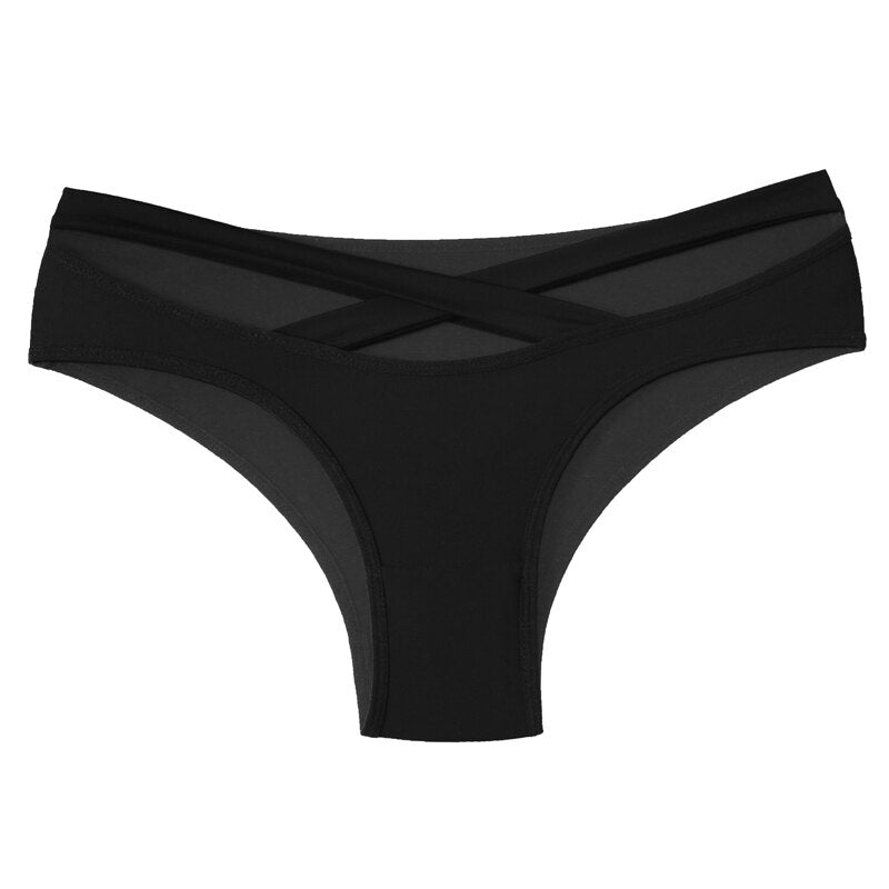 Hollow Out Lingerie Ice Silk Panties Elasticity Underwear