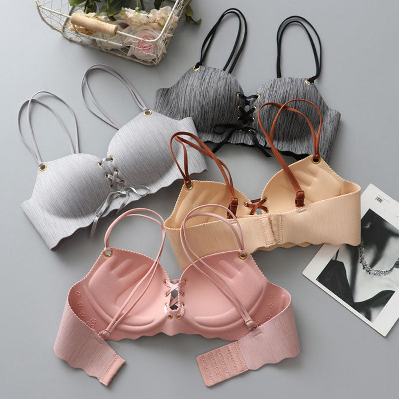 Super Push Up Bras Seamless Underwear Wire Free Female Bralette Beauty Back Lingerie